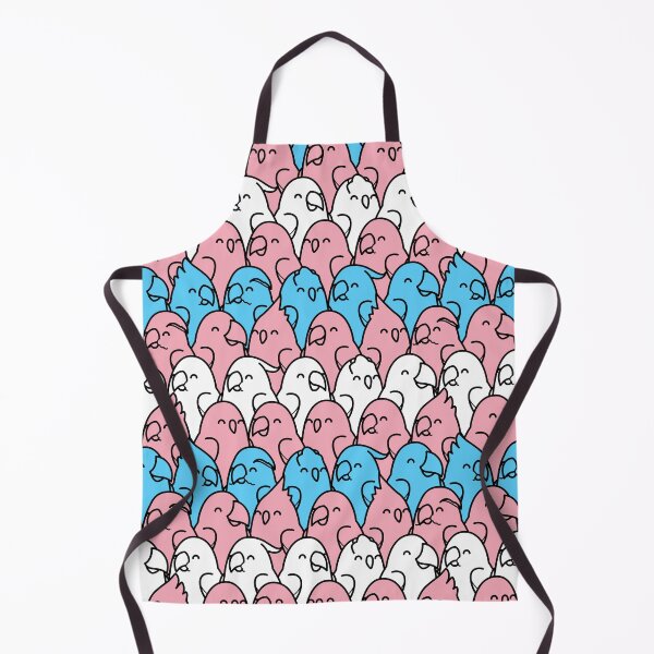 Item preview, Too Many Birds! Trans Pride Parrot Pattern designed and sold by MaddeMichael.