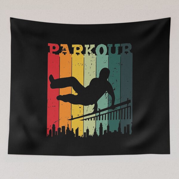 Item preview, Parkour Freerunning Retro gift for parkour runners designed and sold by Lenny Stahl.