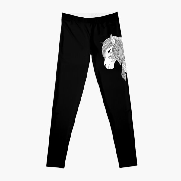 Horse for coloring & painting kids gift riding Leggings