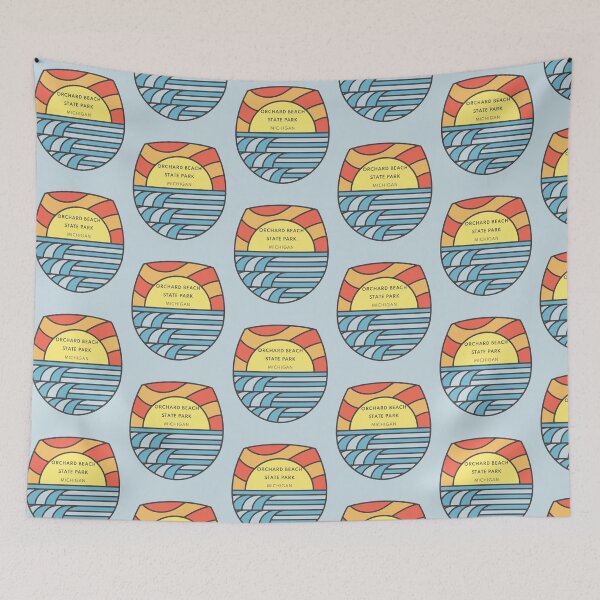 Item preview, Orchard Beach State Park Michigan MI Retro Water Sunrise and Sunset designed and sold by palmettodigital.