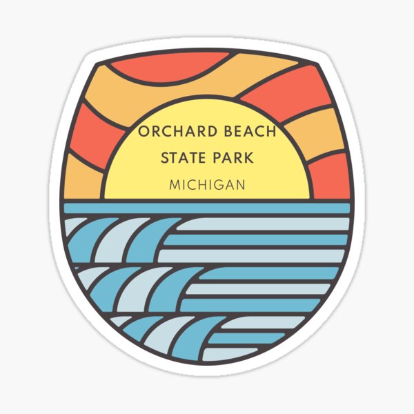 Item preview, Orchard Beach State Park Michigan MI Retro Water Sunrise and Sunset designed and sold by palmettodigital.