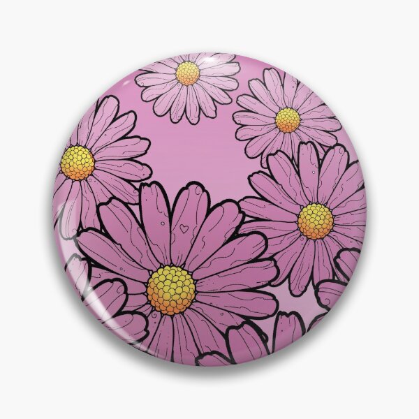 Item preview, pink gerbera daisies pattern on gradient pink designed and sold by weilertsen.