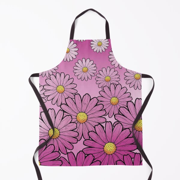 Item preview, pink gerbera daisies pattern on gradient pink designed and sold by weilertsen.