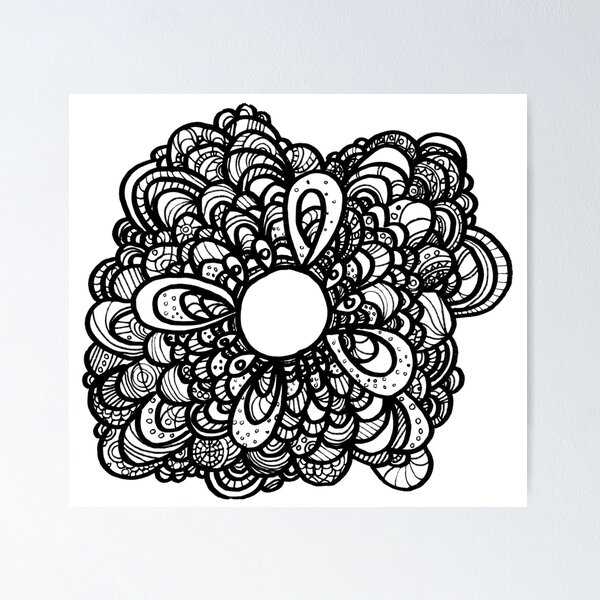 Item preview, Abstract Mandala | Zentangle designed and sold by The Nerd Gift Source.