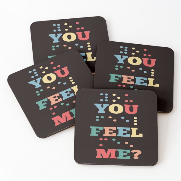 Item preview, Funny Braille Design For Visually Impaired Person You Feel Me In Braille Retro Colors designed and sold by tshirtworld.