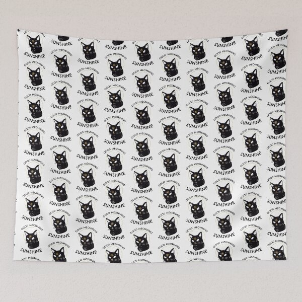 Item preview, Gothic design, Good Meowning Sunshine kitty #3 designed and sold by Hypnotees.