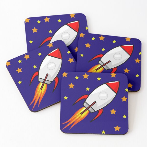 Item preview, Cute Rocket Ship in Space designed and sold by babyjoonie.