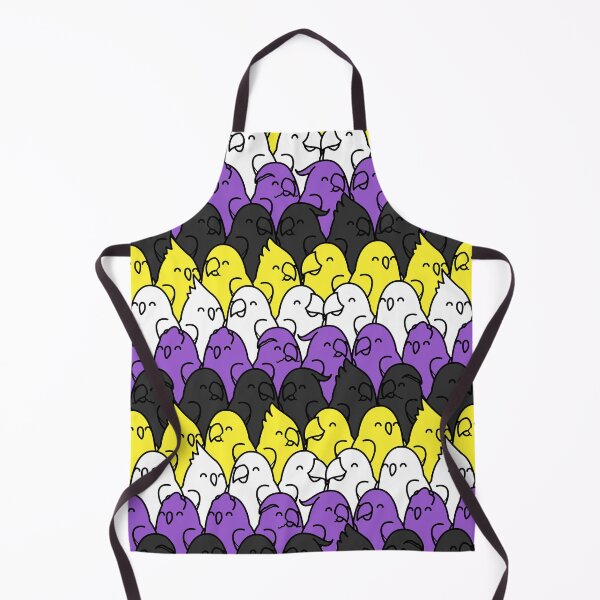 Item preview, Too Many Birds! Non-Binary Pride Parrot Pattern designed and sold by MaddeMichael.