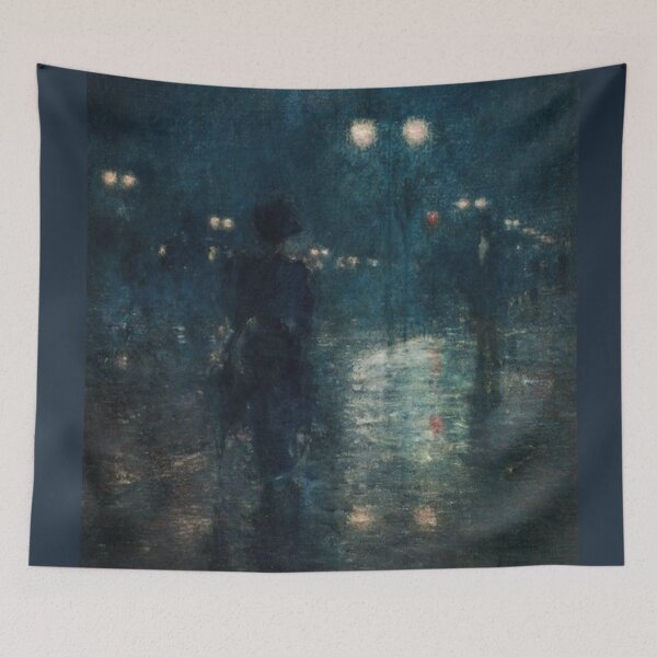 Item preview, Fifth Avenue Nocturne 1889 - Hassam Artwork Reproduction designed and sold by molamode.