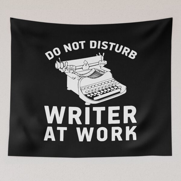 Item preview, Do Not Disturb Writer At Work Cute Writing Author Gift designed and sold by TopDawgDesigns.