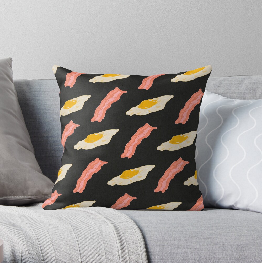 Bacon & Eggs Throw Pillow
