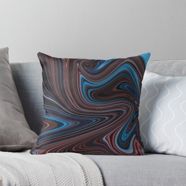 Electric Marble Throw Pillow