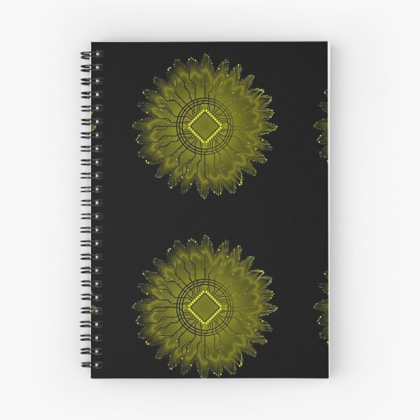 Item preview, yellow circuit board tech space flower designed and sold by jc007.