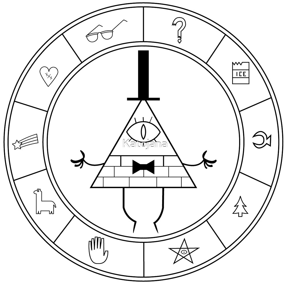Bill Cipher Wheel Ancient Glyph