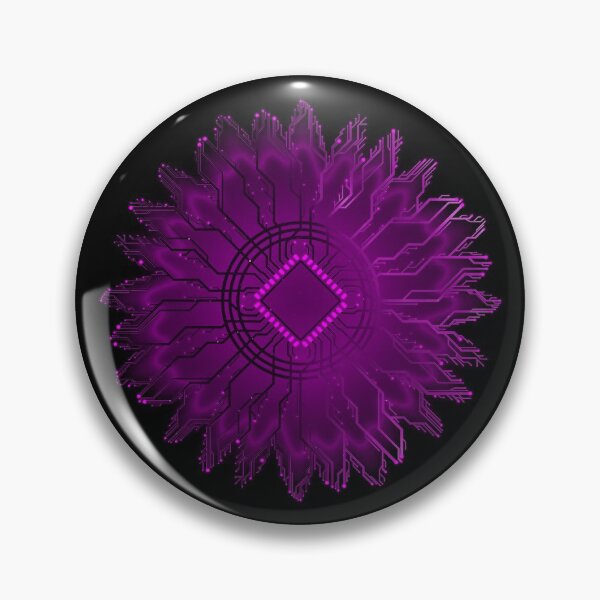 Item preview, purple circuit board tech space flower designed and sold by jc007.