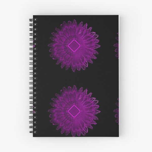 Item preview, purple circuit board tech space flower designed and sold by jc007.