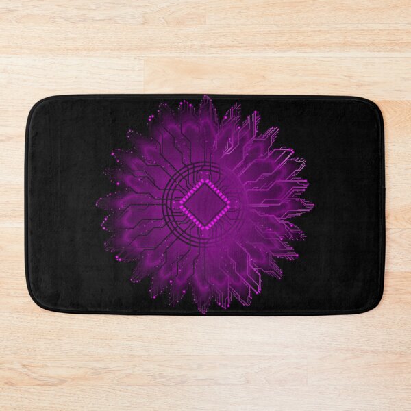 Item preview, purple circuit board tech space flower designed and sold by jc007.