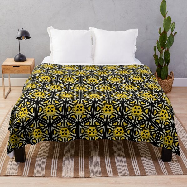 Item preview, Yellow and Black Geometric Hexagon Pattern, Repeating Shapes designed and sold by Kendall Anderson.