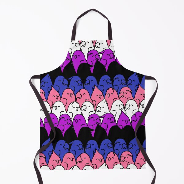 Item preview, Too Many Birds! Genderfluid Pride Parrot Pattern designed and sold by MaddeMichael.