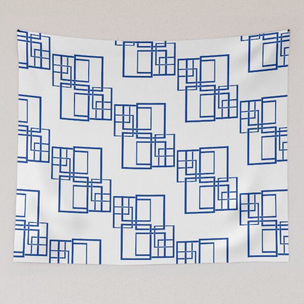 Item preview, Blue labyrinth shapes  designed and sold by wiwiart.