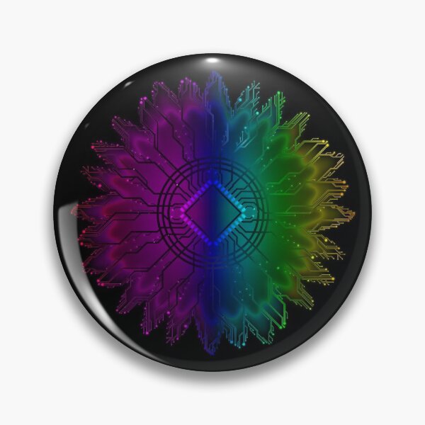 Item preview, rainbow circuit board tech space flower designed and sold by jc007.