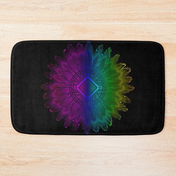 Item preview, rainbow circuit board tech space flower designed and sold by jc007.