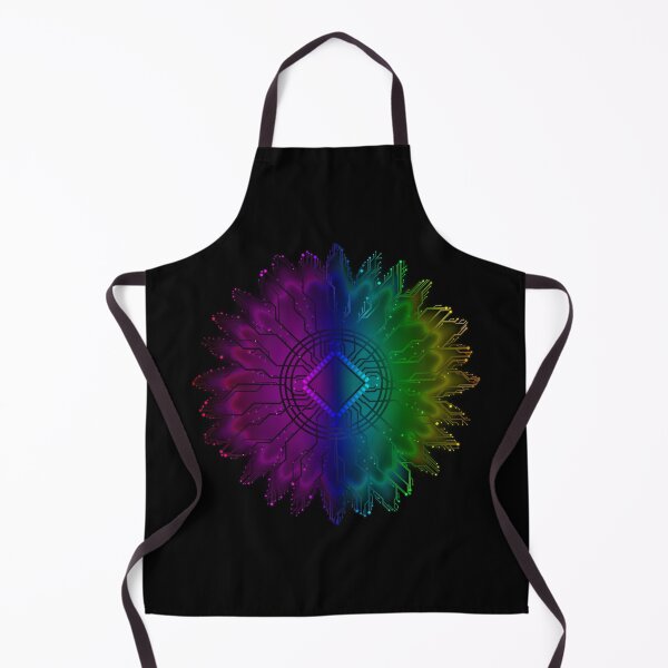 Item preview, rainbow circuit board tech space flower designed and sold by jc007.