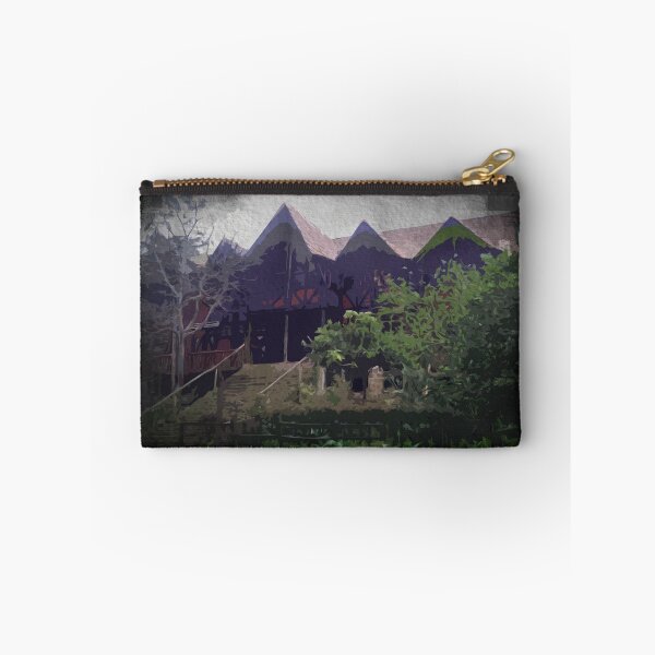 Item preview, watercolor country house on black background designed and sold by FDbubble1986.