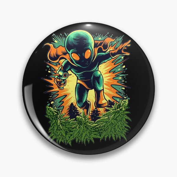 Item preview, An Alien Attack A Cannabis Garden designed and sold by Ermland-LabeL.