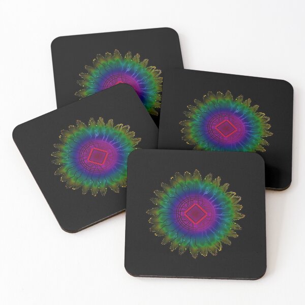 Item preview, rainbow circuit board tech space flower_ designed and sold by jc007.