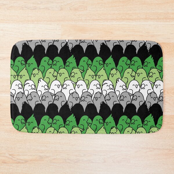 Item preview, Too Many Birds! Aromantic Pride Parrot Pattern designed and sold by MaddeMichael.
