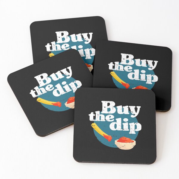 Item preview, Buy The Dip Crypto 1970s distressed retro white text designed and sold by w1ckerman.