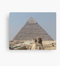 Pyramid and Sphinx at Giza Canvas Print