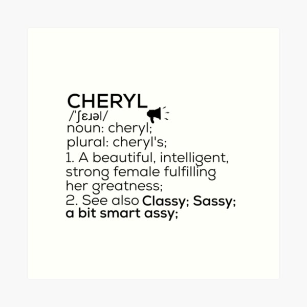 Item preview, Cheryl Name Definition designed and sold by Teelogic.