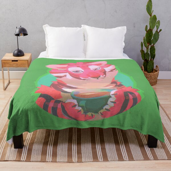 Item preview, tea tiger (pink furry tiger) designed and sold by revioLATE.