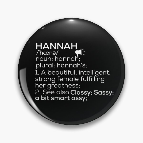 Artikelvorschau, Hannah Namensdefinition entworfen und verkauft von Teelogic.