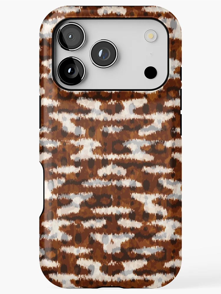 Thumbnail 1 of 4, iPhone Case, Geometric Tribal Pattern - Rust designed and sold by TextileInstinct.