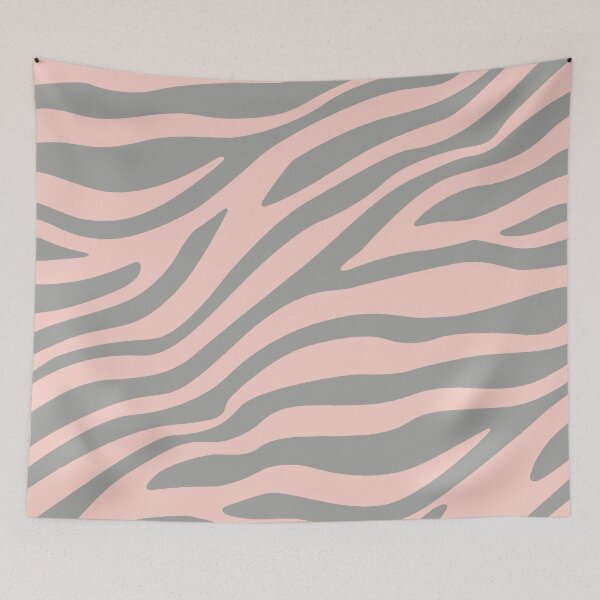 Item preview, Pink Salt and Charcoal Gray Zebra stripes designed and sold by birdo-art.