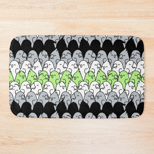 Item preview, Too Many Birds! Agender Pride Parrot Pattern designed and sold by MaddeMichael.