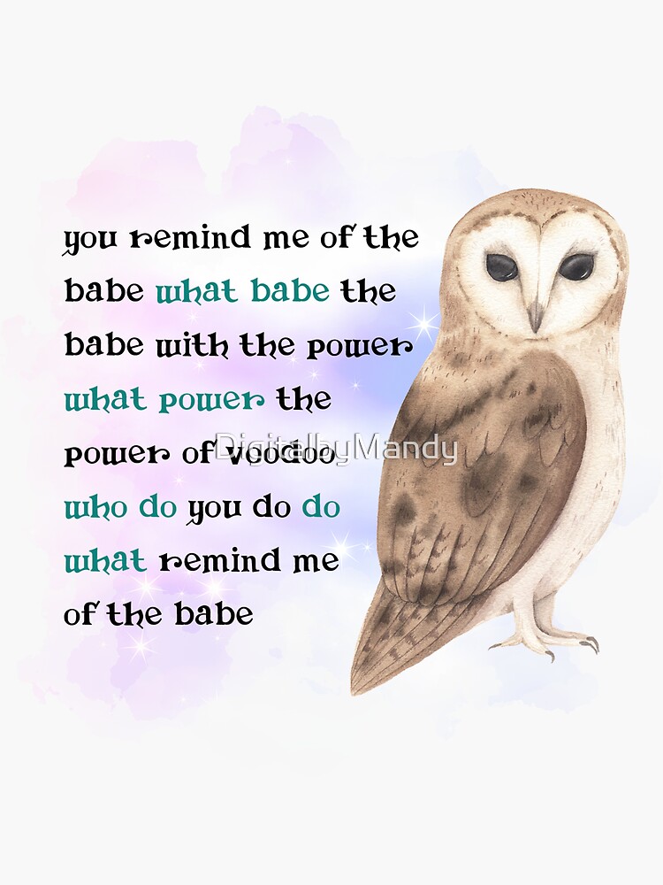 "Labyrinth "You remind me of the babe" sticker" Sticker by DigitalbyMandy Redbubble