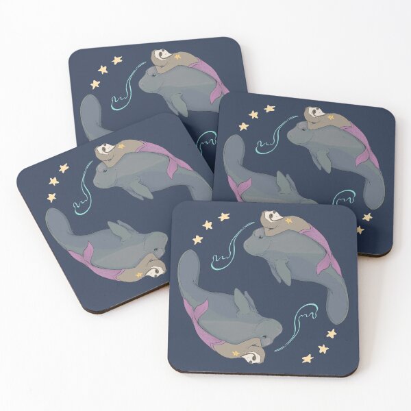 Item preview, I've Got Your Back Sloth Mermaid and Manatee Friends designed and sold by Casey Wilkinson.