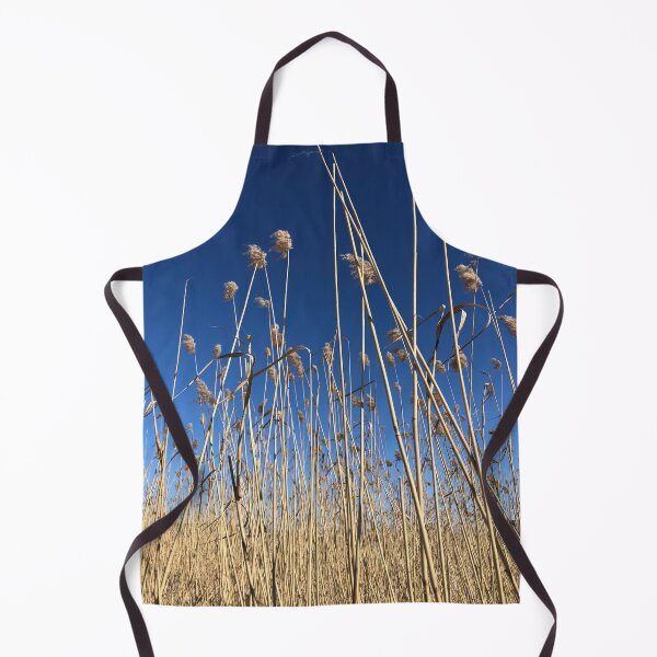 Item preview, Yellow reeds against deep blue sky designed and sold by DeliriousSteve.