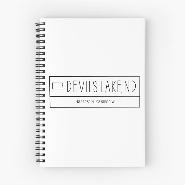 Item preview, Devils Lake North Dakota Coordinates designed and sold by Emily Designs.