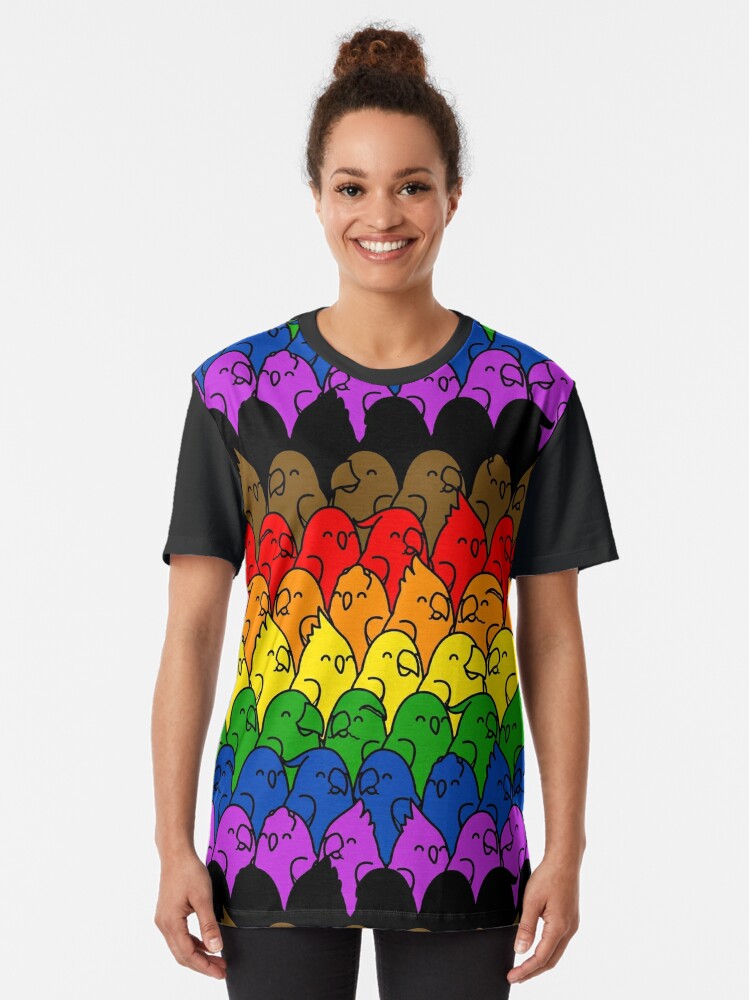 Too Many Birds! Bird Squad 1 Graphic T-Shirt for Sale by MaddeMichael