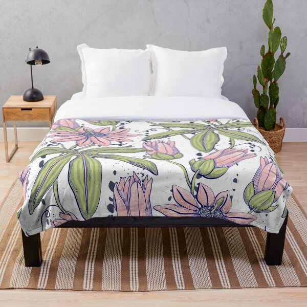 Item preview, Flowy scandi Folk Floral Pattern, Flowy Floral Design 3 designed and sold by AviArtDesigns.