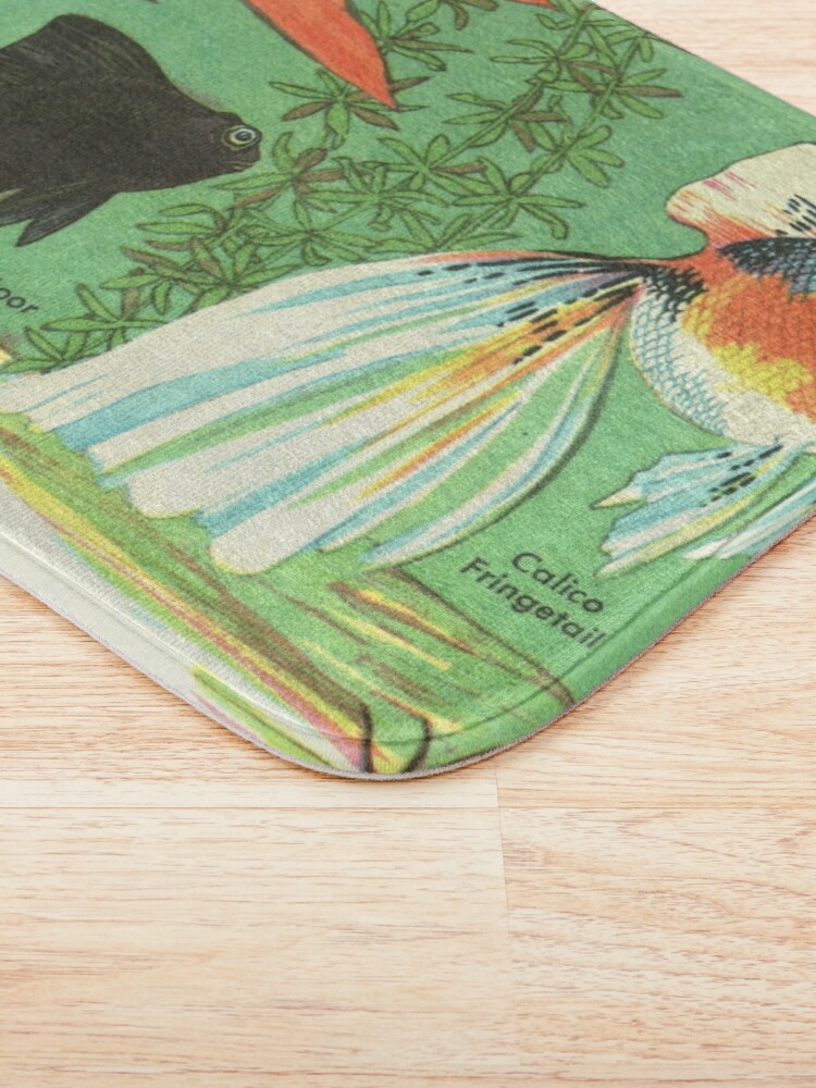 Alternate view of Fancy Goldfish - Vintage Retro Aquarium Illustration Bath Mat