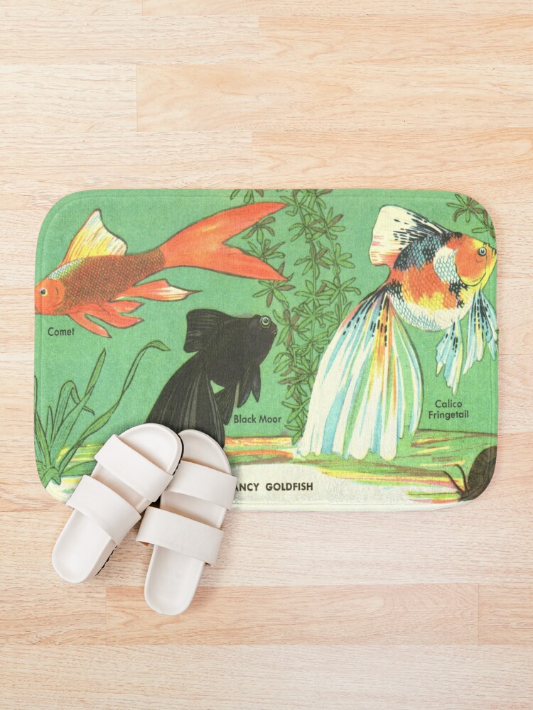 Alternate view of Fancy Goldfish - Vintage Retro Aquarium Illustration Bath Mat