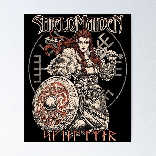 Viking - Shield Maiden Poster Poster for Sale by Rich Summers Art