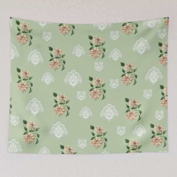 Item preview, Vintage Florals Clematis and Lace Design designed and sold by OByD.