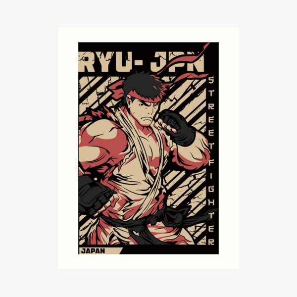 Ryu, Street Fighter Fighter Art Print by feria-e